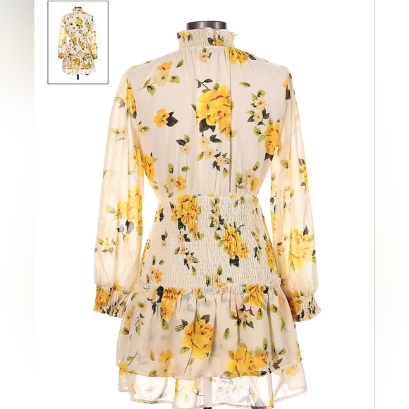Speed Control Beautiful Floral Design Mini Longsleeve Dress Size XL - Picture 16 of 16